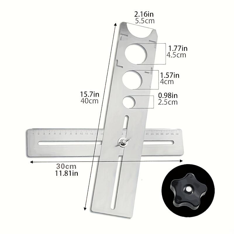 Adjustable Tile Locator To Wall Marking Position Ruler Ceramic Hole Cutter Tile Drill Marble Opener Construction Tool