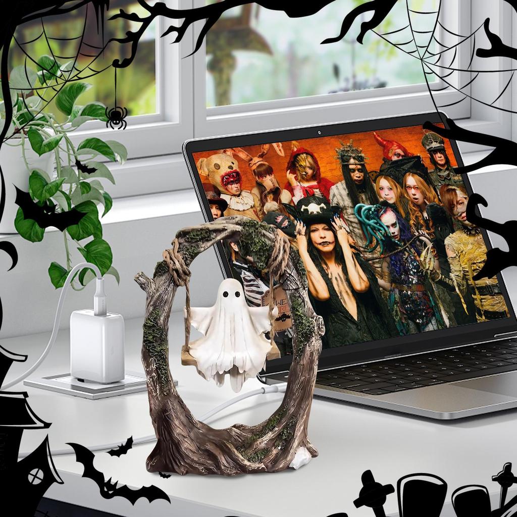 Διακοσμητικά Κλαδί Δέντρου Φάντασμα για το Halloween Ρητίνη Σκοτεινό Άγαλμα Διακόσμηση Σπιτιού Για Γραφείο Παράθυρα Τραπέζια Τραπεζαρίας