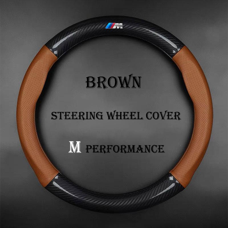 KYLZ4 New BMW-MCar Steering Wheel Cover For BMW M PowerM3 M4 M5 E36 E39 E46 E60 E90 E91 F01 F10 F15 F20 F30 G05 X3 X5 X7 3 5 7 Series