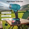 18V Cordless Handheld Turbo Jet Fan Car Violent Air Blower Infinitely Variable Speed Powerful Electric Dust Blower