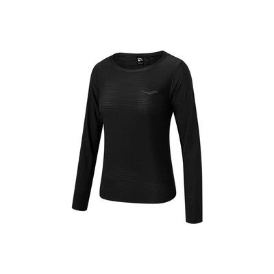 Comfortable Casual Sports Long Sleeve Knit Top Women Tops Black SC1220059-2