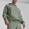 Puma Solid Color Casual Hoodie With Large Pockets Long Sleeve Sweatshirt Unisex sweatshirt Green 625301-44