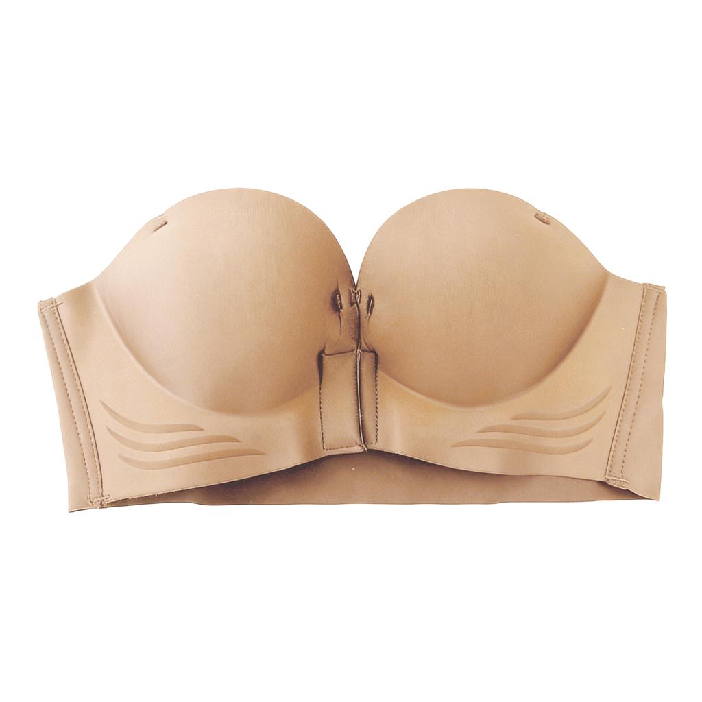 Zeriluna Strapless front-closure push-up bra3D Cup-shaped design, invisible fit, secure and non-slip, comfortable and breathable