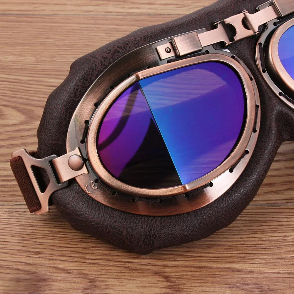 Retro Pilot Goggles Dustproof Lens Frame Motorcycle Riding Glasses for Cruiser Scooter Snowboard Protective Eye Gear Sunglasses2