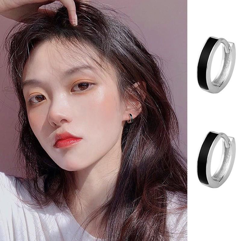 2023 Japanese-Korean Fashion: 925 Pure Silver Smooth Circle Earrings