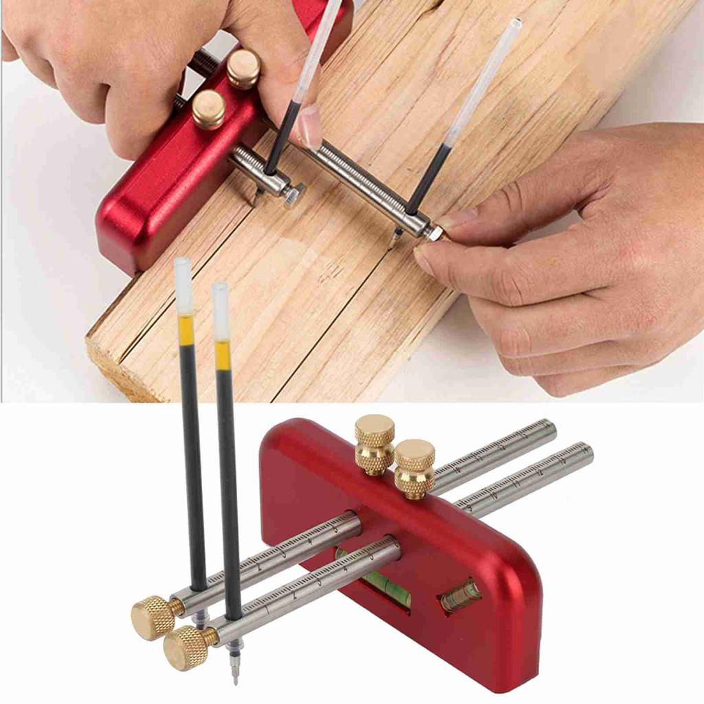 Woodwork Draw Line Adjustable Aluminum Alloy Marking Gauge Wood Scribe Mortise Tool