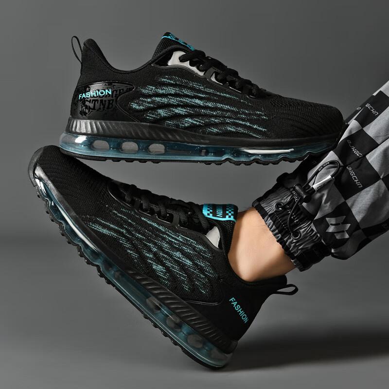 Outdoor running shoes men's shoes full palm air cushion shoes men's 47 shock absorption 45 large size men's shoes mesh tide shoes 48 breathable mesh