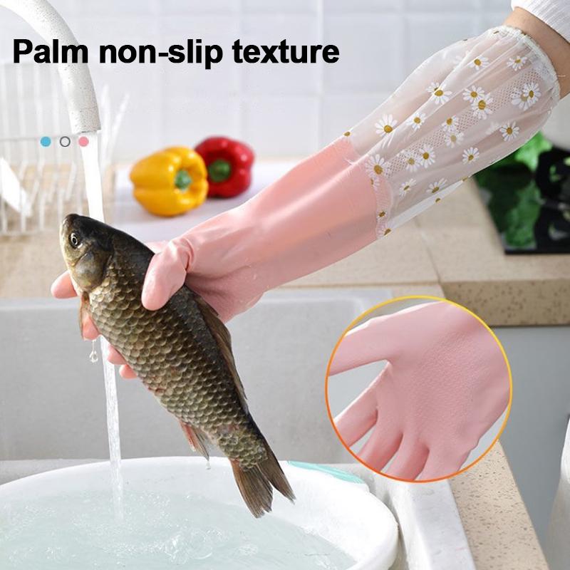 Waterproof Housework Cleaning Gloves Kitchen Cleaning Latex Household Dishwashing Laundry Gloves Wear Resistant Rubber Gloves