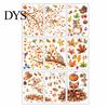 DIY Fall Party Window Ornaments 9PCS Thanksgiving Static Clings, Leaves Birds Cute Animals Easy Clean Film for Winter Glass Stickers, No-Adhesive
