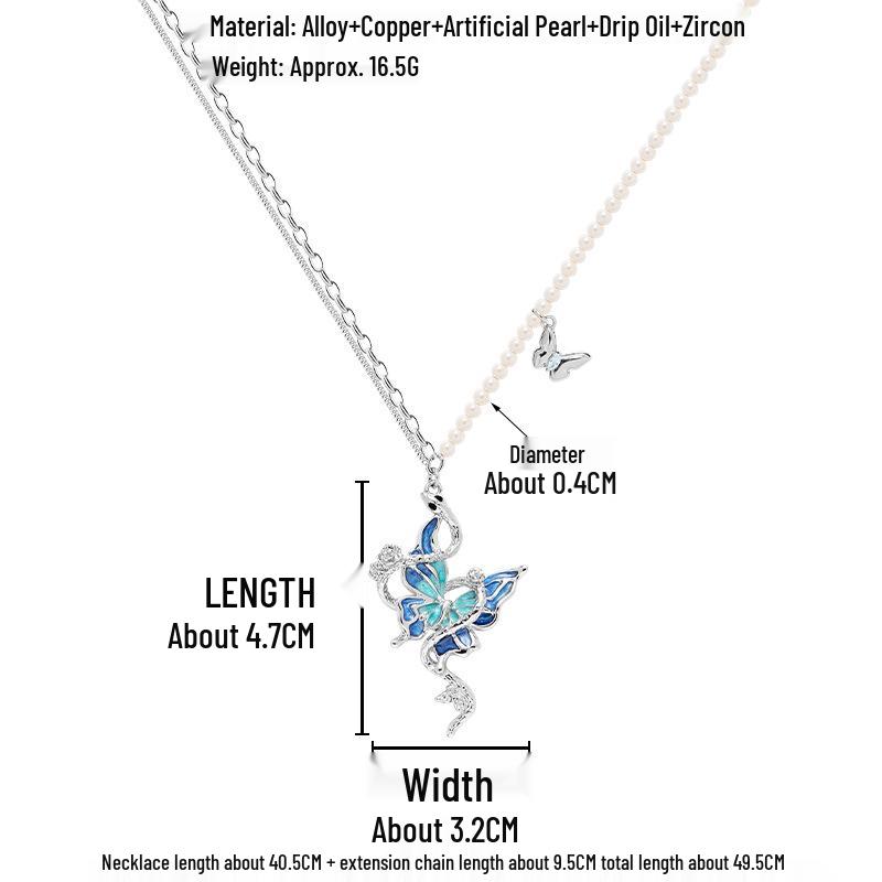 925 Silver Butterfly & Snake Korean Style Versatile Dangle Earrings - Fashion Luxury for Women