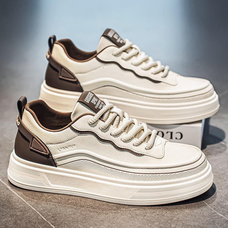New spring leather casual platform shoes heightening sports shoes 39 [standard sports code]