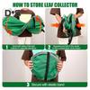 Faltbarer Laubsammelsack, Pop-up-Gartenabfallsack mit Griffen, wiederverwendbarer, zusammenklappbarer Müllsack mit Aufbewahrungstasche für Gartenrasenblätter und -abfälle
