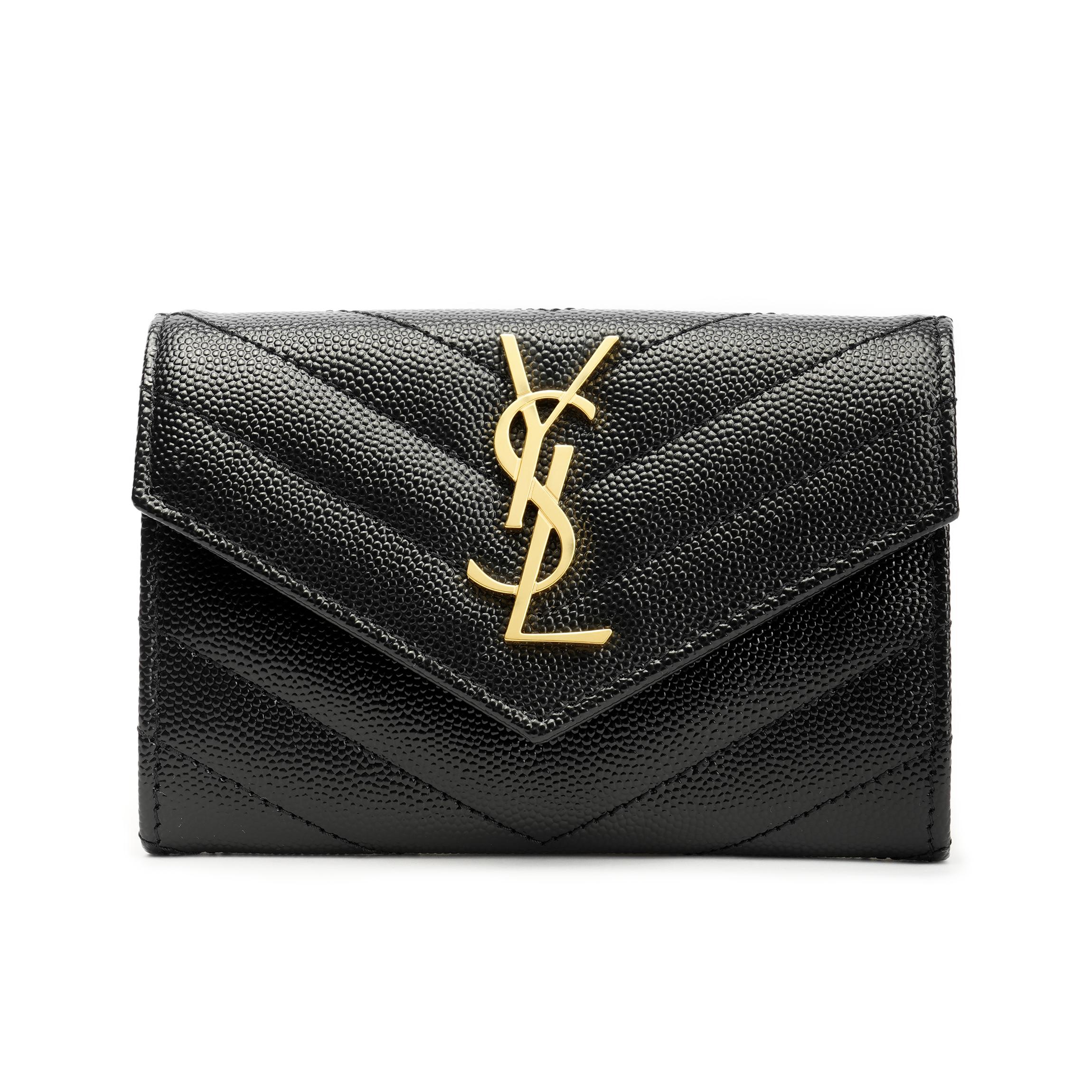 Saint Laurent Monogram Kompakta Seifs Nero