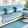 Autumn Winter Plush Sofa Covers Soft Peony Couch Cover Sofa Towel Sofa Cushion Continental Solid Color Sofa Towel Seat Cover