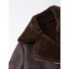 European & American Retro Versatile Double-Sided Long Sleeve Jacket with Zipper Pocket & Turn-Down Collar