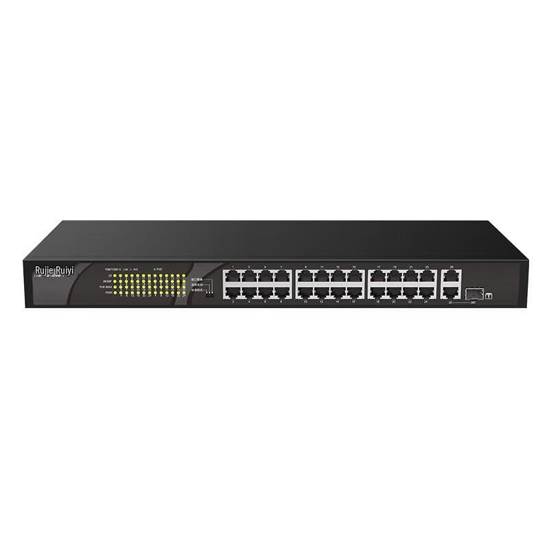Ruijie 24-Port 100M Unmanaged PoE Surveillance Switch