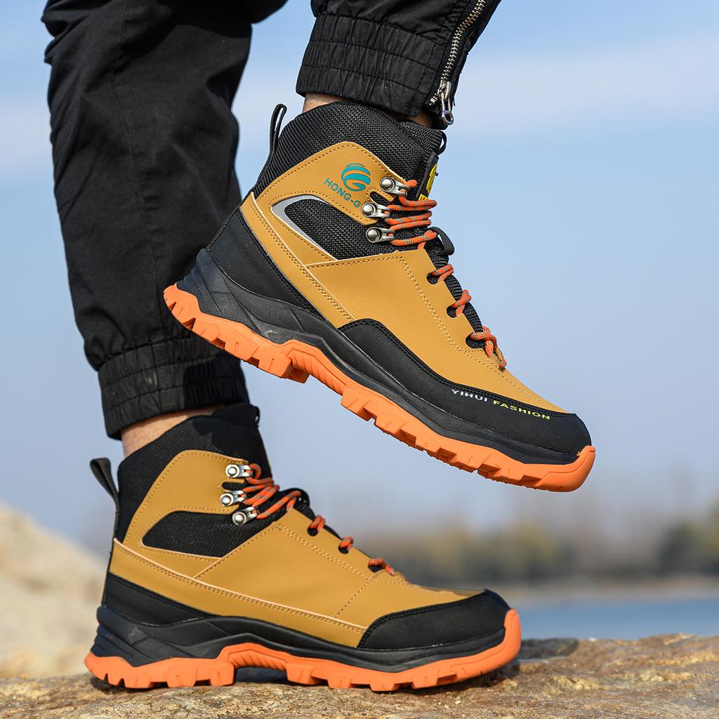Pánské nepromokavé pracovní boty s ocelovou špičkou, proti rozdrcení, proti propíchnutí, protiskluzové, nezničitelné boty, pánské venkovní bezpečnostní boty