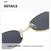 Retro Oval Sunglasses Women Trendy Metal Sun Glasses Men Outdoor Fashion Decorative Sunshade Eyewear Uv400 Luxury Brand Design
