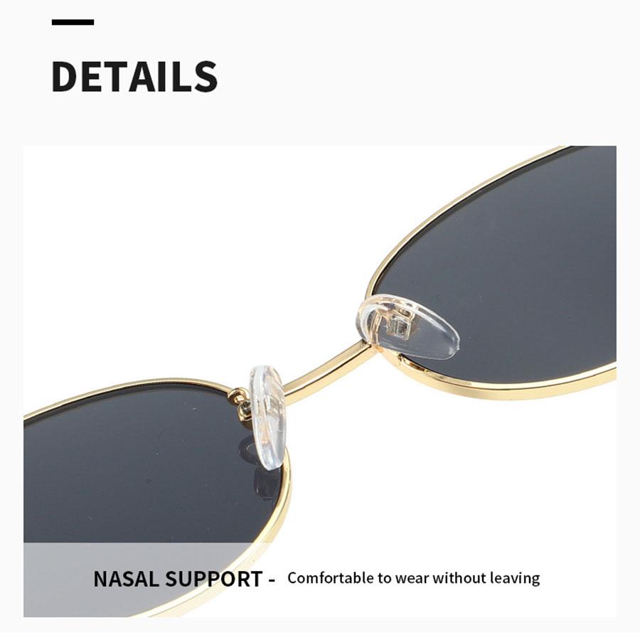 Retro Oval Sunglasses Women Trendy Metal Sun Glasses Men Outdoor Fashion Decorative Sunshade Eyewear Uv400 Luxury Brand Design