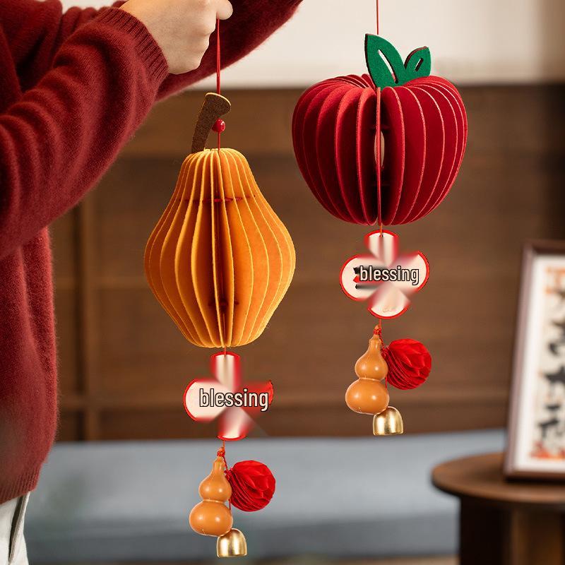 2026 Year of the Horse New Year Pendant Gourd Lantern Ornament for Festive Atmosphere