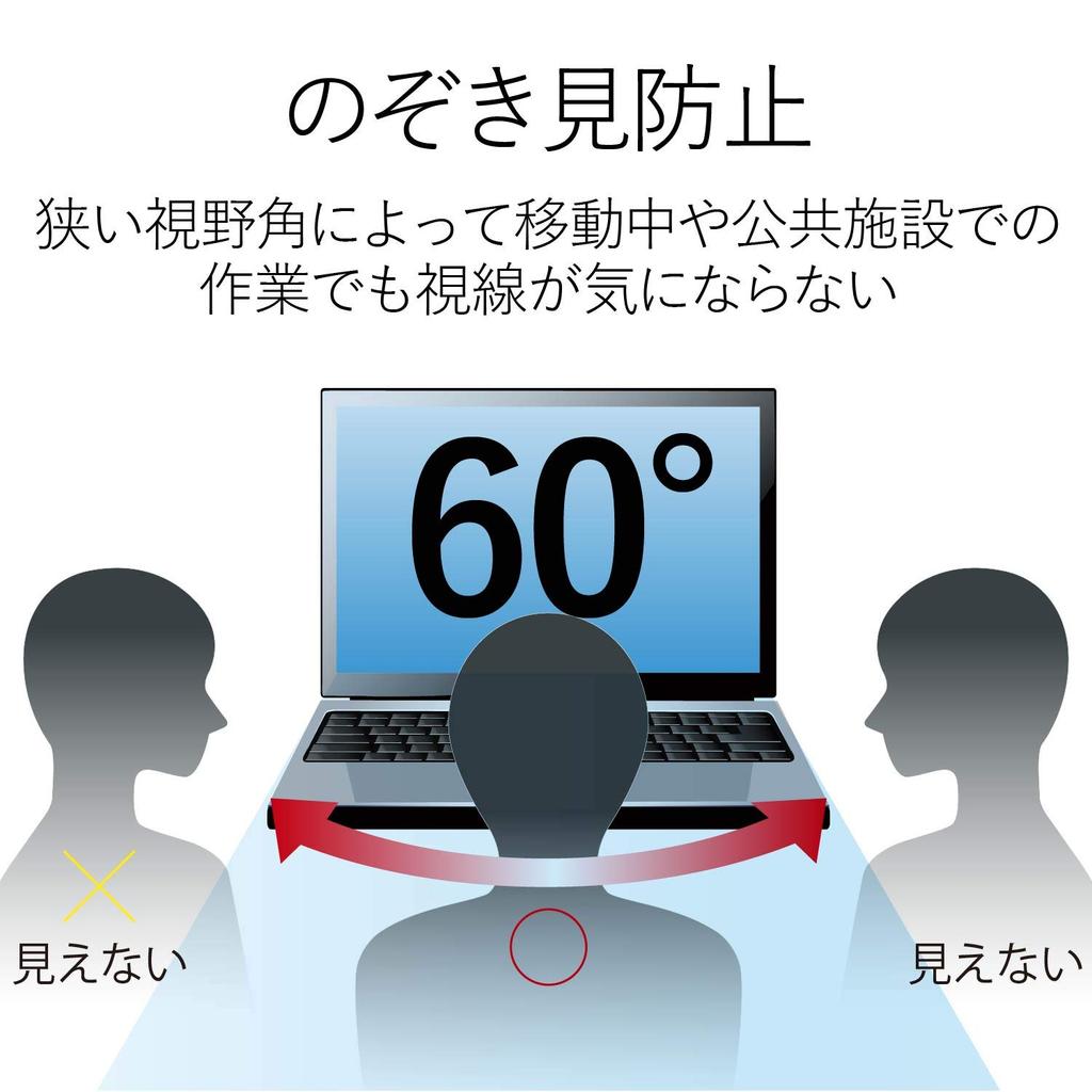 Elecom Privacy Filter, 15.6-inch Wide Screen, Made In Japan, Anti-Peeping, Touchscreen Compatible, EF-PFS156W