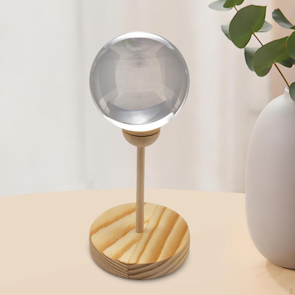 Crystal Ball Display Stand Egg Wooden Stable Baseball Sand Base Sphere Holder for