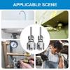 PVC Thread Maker Tool External Internal Cutter 1/2 & 3/4 Dies for Water Tube Electric Drill Garden Hose Home Improvement
