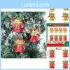 New Year Christmas Decorative Bells Red And Gold Large Plastic Ornaments Set Of Eight