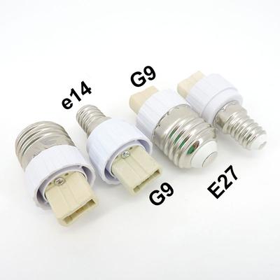 E27 E14 To G9 Lamp Base Bulb Holder Converter Power Socket Conversion Light Bulb E14-G9 E27-G9 Type Adapter Fireproof White