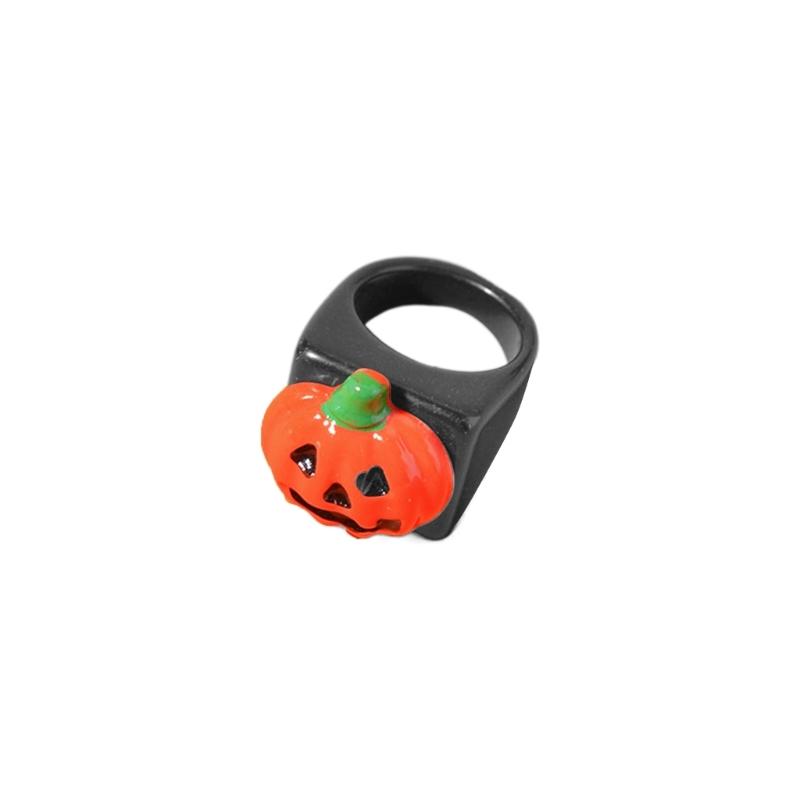 Fashion Lightweight Rings Bat Specter Pumpkin Stacking Rings Big-eyed Crystal Exaggerated Rings Suitable for Ladies