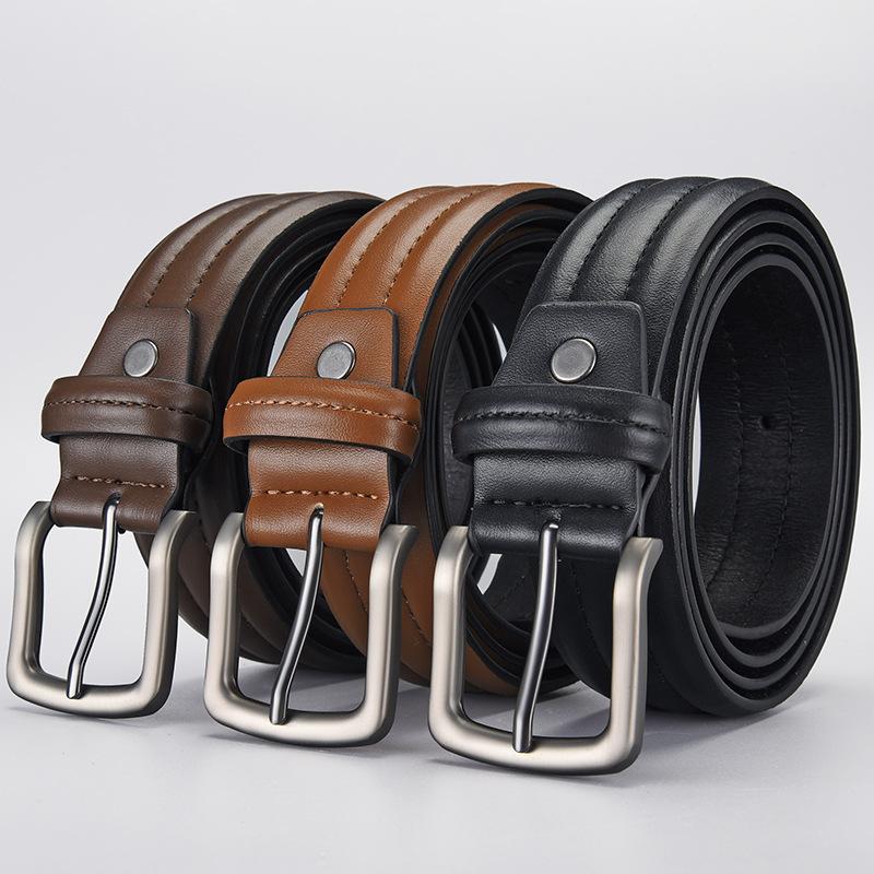 Belt Men'S Business Casual Men'S Belt Alloy Pin Buckle Premium Belt Men'S Belt Tide
