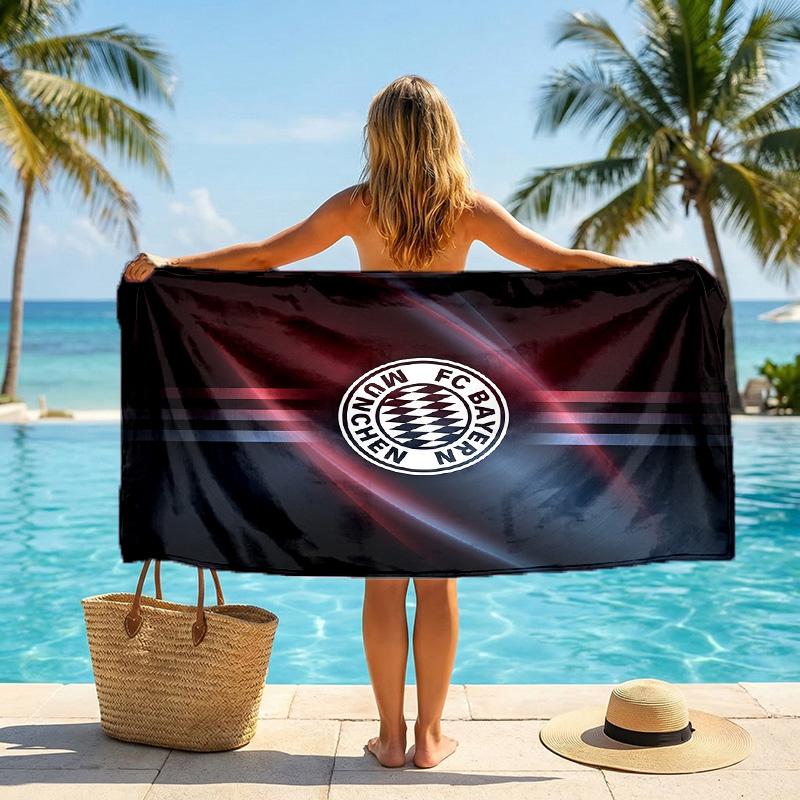Bayern Munich Print Quick Dry Beach Towel Microfiber Absorbent Portable Travel Swimming Towel
