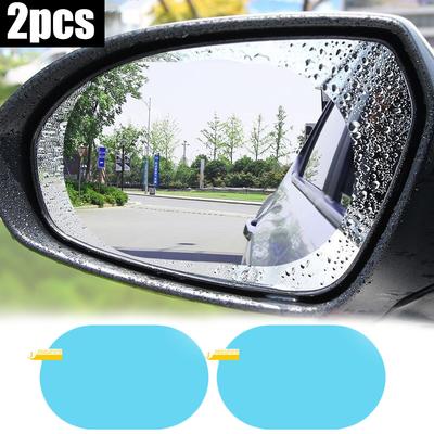 2Pcs Car Rearview Mirror Rainproof Films Stickers Auto Rainy Safety Driving Anti Fog Waterproof Protective Film Accessories