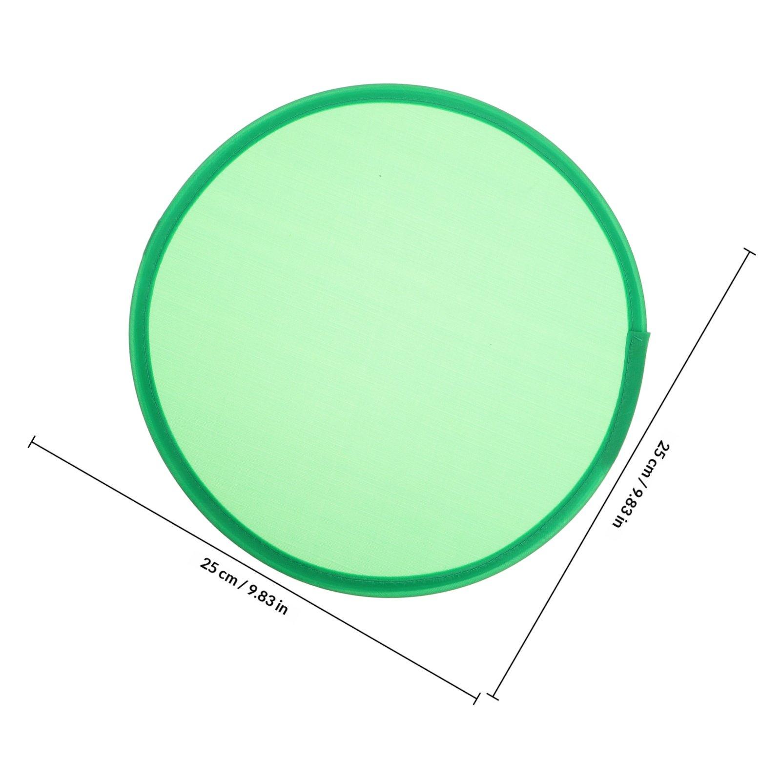 

2Pcs Japanese Mini Foldable Flying Disc Fan Portable Handheld Circular Fan for Festivals Wedding Party Retro Classic Dance other зелёный