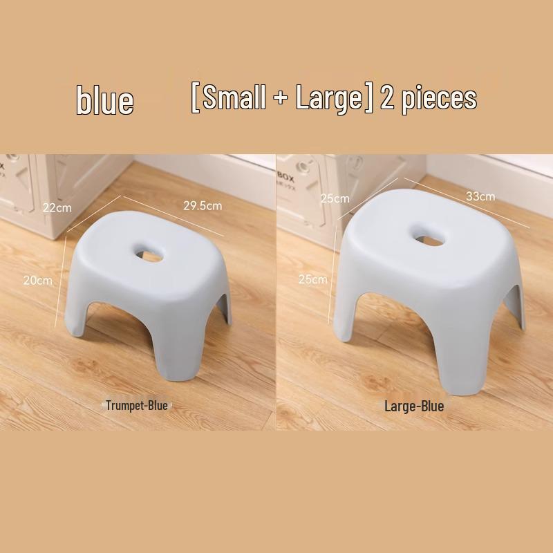 Multifunctional Stackable Plastic Stool for Living Room, Bathroom, or Kids' Room.