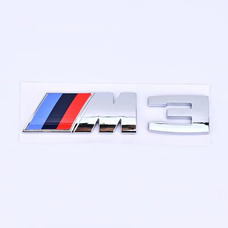 BMW M series M1 M2 M3 M4 M6 M7 rear luggage compartment logo sticker ABS changed to silver/black sticker M logo