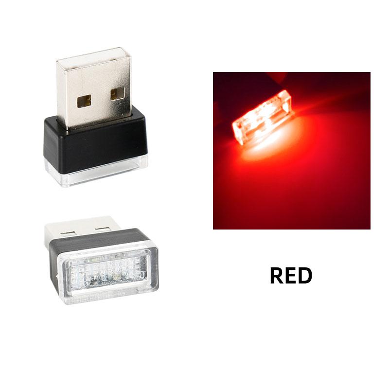RXZ 1PC car mini usb led Atmosphere Light For Party Ambient Automotive Portable Plug and Play  Car Decorative Interior Lamp 12V