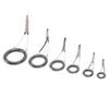 6PCS Rod Guide Rings Tip Repair Kit Stainless Steel Ceramic Various Size Fishing Accessory for DIY Rod Fishing Pole