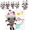 Entzückendes Gabby's Dollhouse Musik Plüschtier Cartoon Stoffkatze Plüschtierpuppe für Kinder
