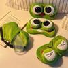 Adjustable Frog Sleep Mask Plush Sleeping Aid Eye Mask Frog Blockout Light Eye Cover  Airplane