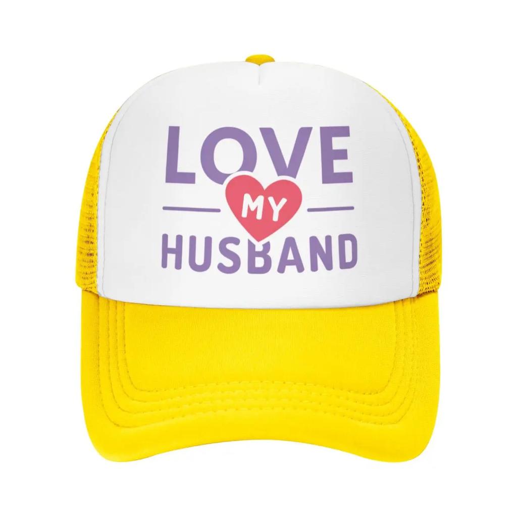 Custom I Love My Husband Baseball Cap Hip Hop Women Unisexs Adjustable Trucker Hat Autumn Personalized Dad Hat