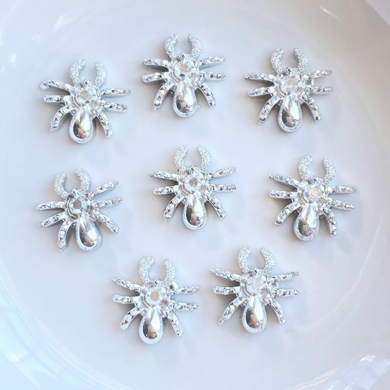 50pcs New Cute Resin Mini Little Spider Flat back Cabochon Scrapbook Kawaii DIY Embellishments Accessories