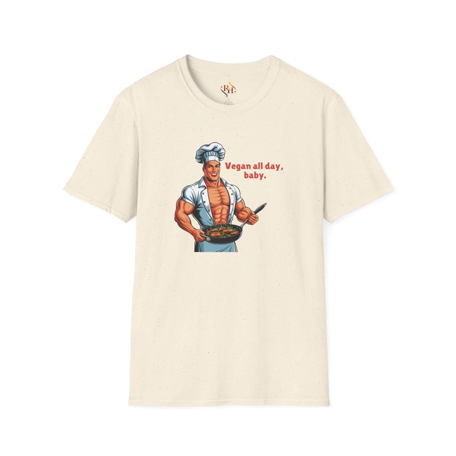 Vegan Chef T-Shirt, Activist Softstyle Tee for Foodies, Gift for Vegans, Cooking L