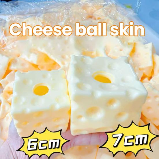 Brinquedo antiestresse em formato de bola de queijo, brinquedo sensorial em formato de cubo de queijo, brinquedo antiestresse para as mãos.