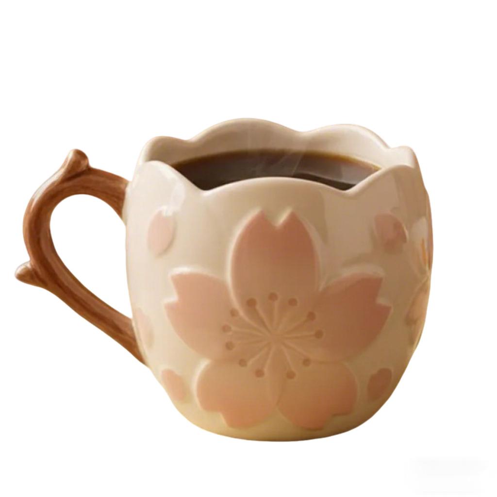 Elegant Floral Mug, Perfect Gift For Tea Lovers, For Birthda, Annrsaries, And Cozy Mornings, Gardening