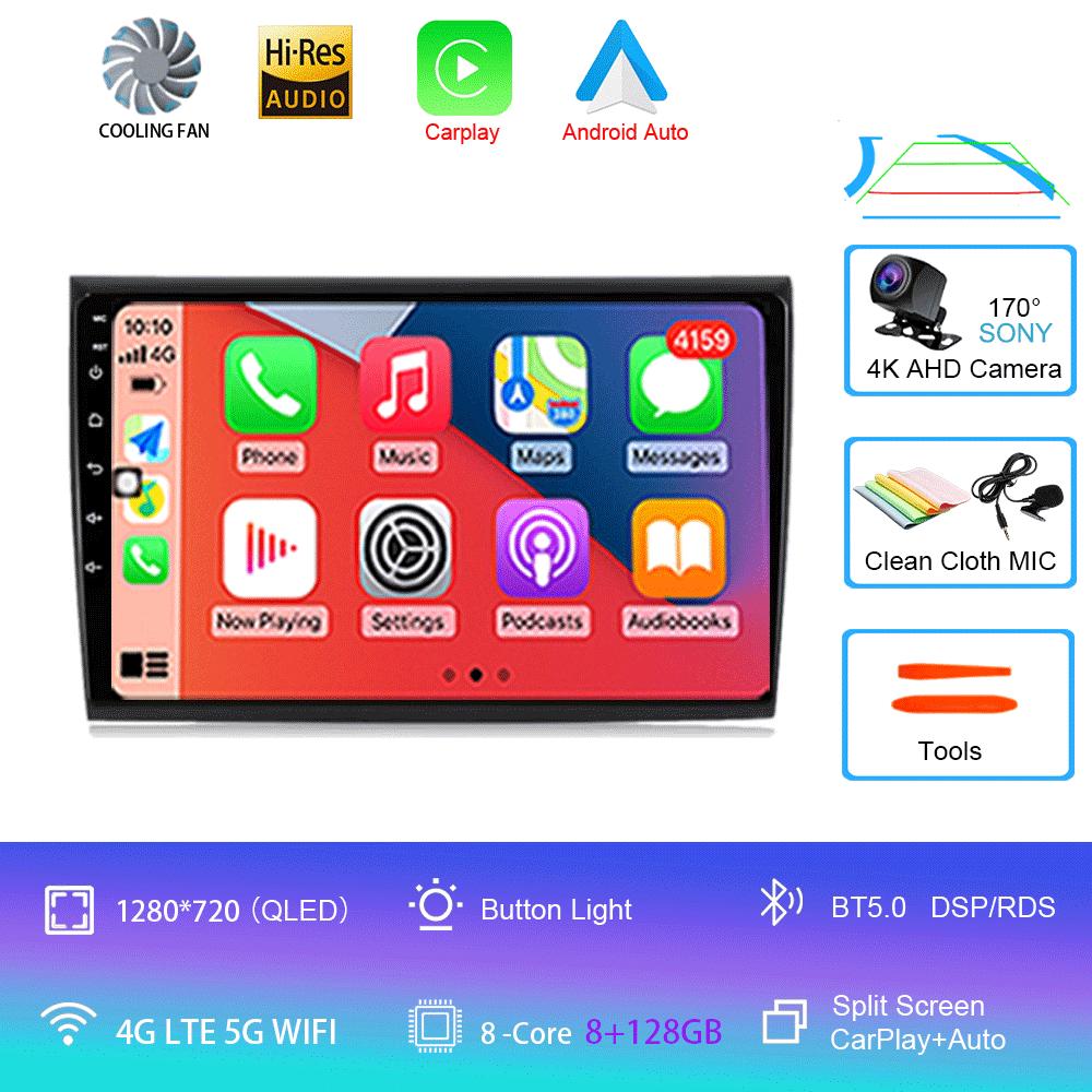 For Fiat Bravo 2007 2008 2009 2010 2011 2012 Car Radio Android 14 Navigation Multimedia Player GPS WiFi+4G DSP BT Carplay Auto