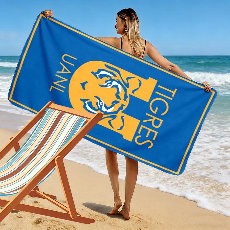 Tigres UANL Print Beach Towel, Large Soft Quick Dry Towel for Beach Camping Swimming
