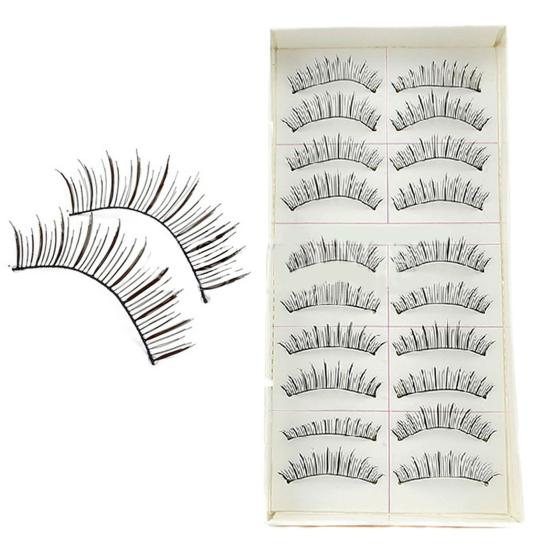 10 Pairs Handmade Fashion Natural Thick Long False Eyelashes Eye Lashes Makeup for Daily Life