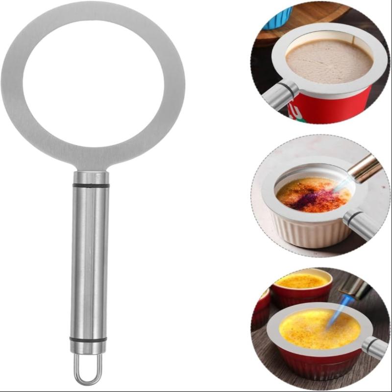 Anéis Profissionais de Aço Inoxidável para Brûlée Para Copos de Chá de Leite Ferramentas de Confeitaria Resistentes ao Calor Suprimentos para Loja de Sobremesas Casa