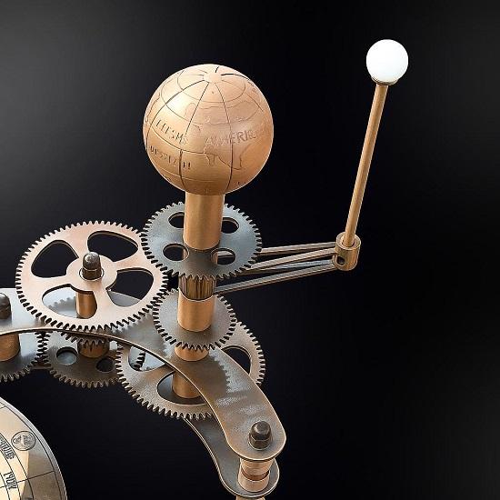 Deluxe Solar System Orrery Inner Planet Model with Earth Moon for Stargazers And Collectors Gift For Him And Her